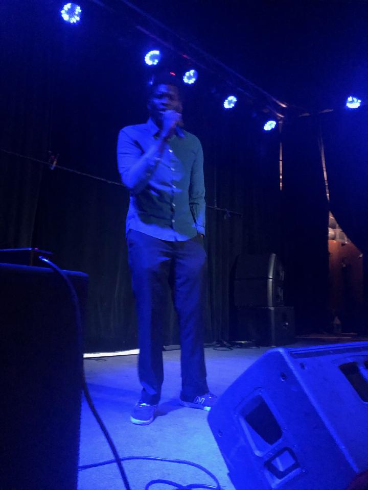 photo of Toni Negus singing on stage